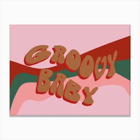 Groovy Baby Pink Canvas Print