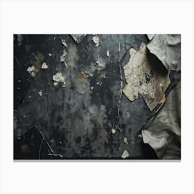 Abstract Background Composed Of Aged Weathered Wallpaper With A Retro Horror Vintage Aesthetic Fea (3) Canvas Print