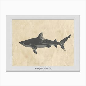 Carpet Shark Silhouette 7 Poster Canvas Print