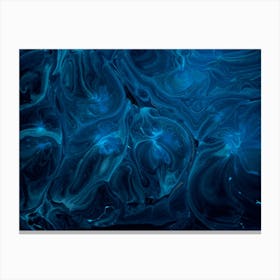 Abstract Blue Painting Canvas Print