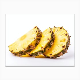 Pineapple Slices Isolated On White Background 2 Canvas Print