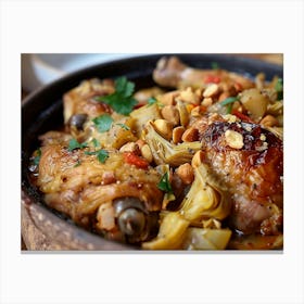 Chicken With Peanuts Canvas Print