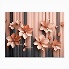 Flowers On A Wall 1 Canvas Print