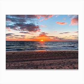 Sunset At Ft Laud Beach Canvas Print