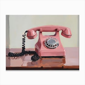 Pink Telephone Canvas Print