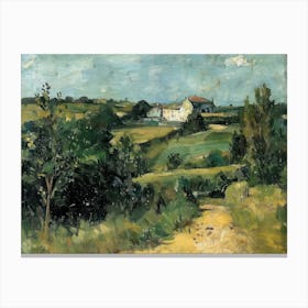 Sun Splendor Painting Inspired By Paul Cezanne Canvas Print