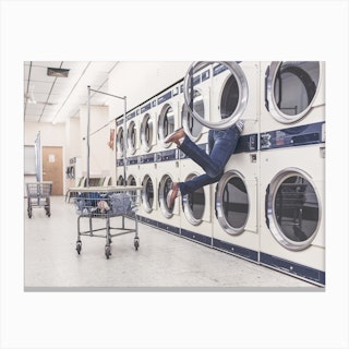 Lost In The Laundrette Canvas Print