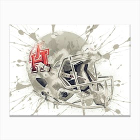Houston Cougars NCAA Helmet Poster Canvas Print