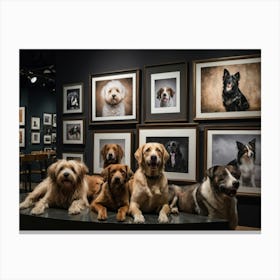 Dogs In A Gallery Canvas Print