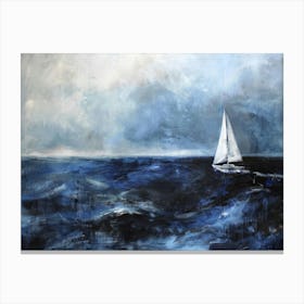 Sailboat In The Ocean 7 Canvas Print