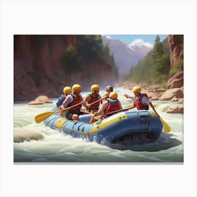 Rafting In The River 2 Canvas Print