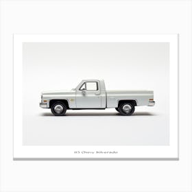 Toy Car 83 Chevy Silverado White 2 Poster Canvas Print