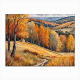 Autumn Landscape Painting (14) Canvas Print
