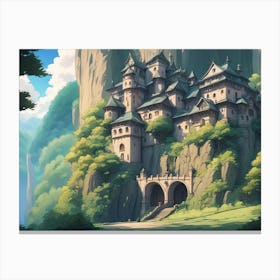 Castle In The Mountains Canvas Print