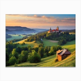 Sunset In Slovakia Canvas Print