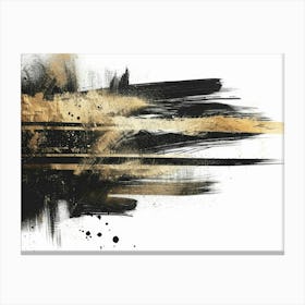 Abstract Black And Gold Painting 70 Canvas Print