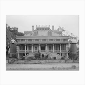 San Francisco Plantation House On River Road Near Convent, Louisiana By Russell Lee Canvas Print