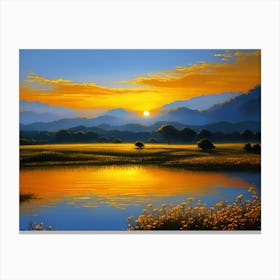 Sunset In The Mountains 69 Canvas Print