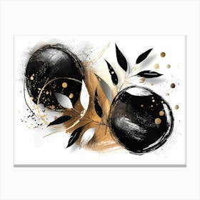 Black And Gold 70 Canvas Print