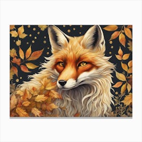 Autumn Mystical Fox 8 Canvas Print