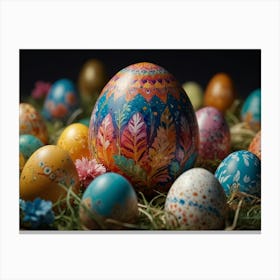 Colorful Easter Eggs Canvas Print