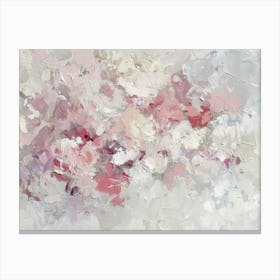 Abstract Of Pink And White Flowers Canvas Print