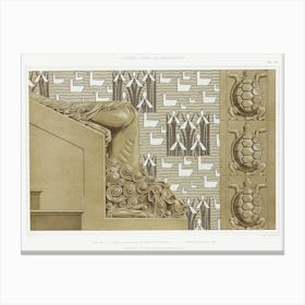 Lion, Departure From Stone Ramp For Monumental Staircase, Maurice Pillard Verneuil Canvas Print
