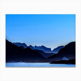 Icebergs At Dusk (Greenland Series) Canvas Print