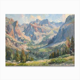 Western Landscapes Rocky Mountains 3 Canvas Print