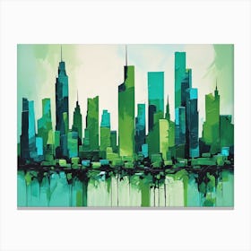 Abstract City Skyline 1 Canvas Print
