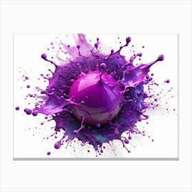 Purple Liquid Splash 1 Canvas Print