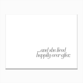 And She Lived Canvas Print
