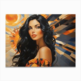 Woman In The Sun 13 Canvas Print