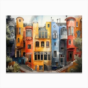 Colorful Houses Canvas Print