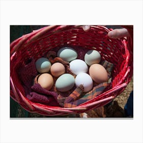 Basket Of Eggs 1 Canvas Print