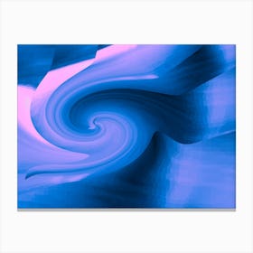 Abstract Dynamic Blue Swirl Canvas Print