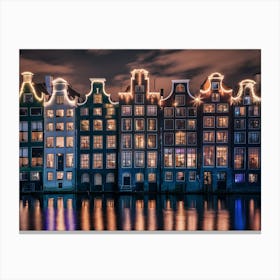 Amsterdam At Night Canvas Print