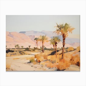 Desert Landscape With Palms - expressionism 1 Canvas Print