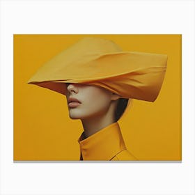 Portrait Of A Woman With A Hat Canvas Print