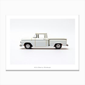 Toy Car 62 Chevy Pickup White Poster Canvas Print