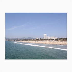 Golden Shores Santa Monica Beach Radiance Canvas Print