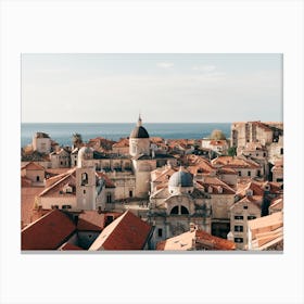 View Over Dubrovnik In Croatia Canvas Print