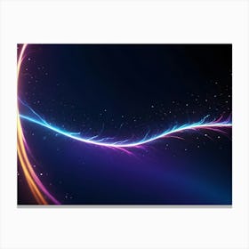 Abstract Background With Glowing Lines In Blue, Pink, And Orange Colors 1 Canvas Print