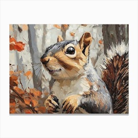 Squirrel In The Woods 1 Canvas Print