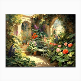 Garden Scene Canvas Print