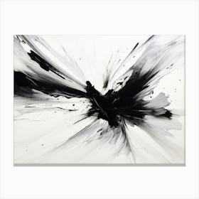 Energy Abstract Black And White 1 Canvas Print