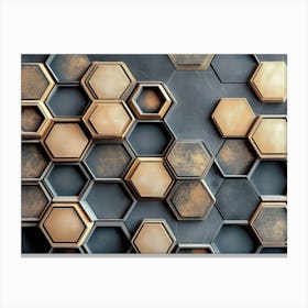 Abstract Hexagons 3 Canvas Print