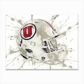 Utah Utes NCAA Helmet Poster Canvas Print