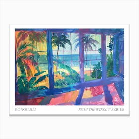 Honolulu From The Window Series Poster Painting 2 Canvas Print
