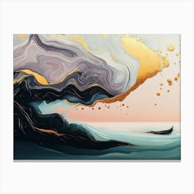 Abstract Wave Painting Canvas Print